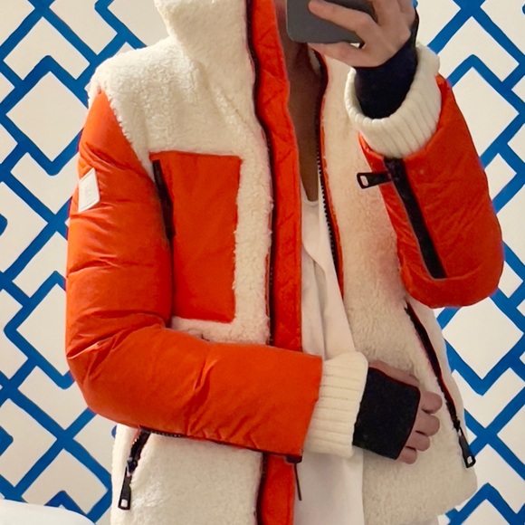 NWT, SAM Jacket, Orange and White Women's Jacket - Picture 3 of 8